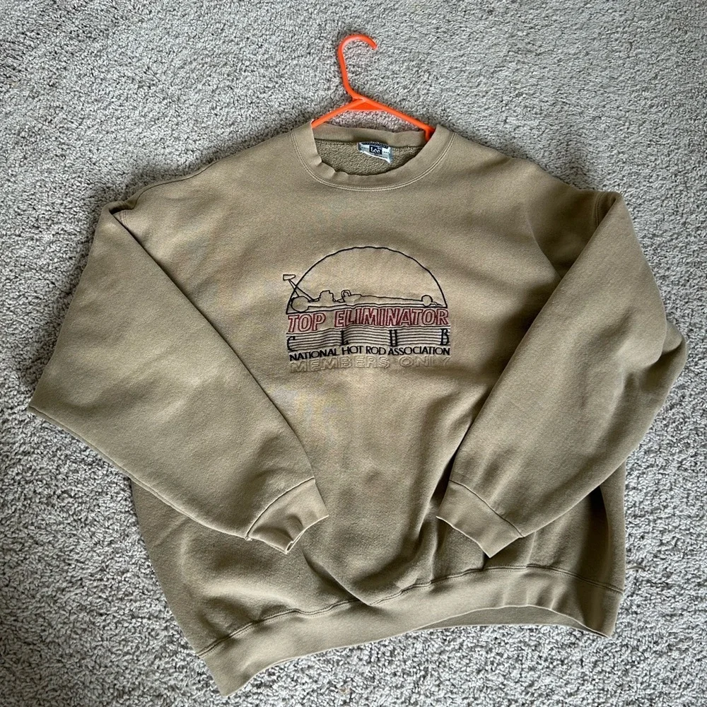 Vintage Lee Crewneck Sweatshirt National Hot Rod Association Top Eliminator XXL
